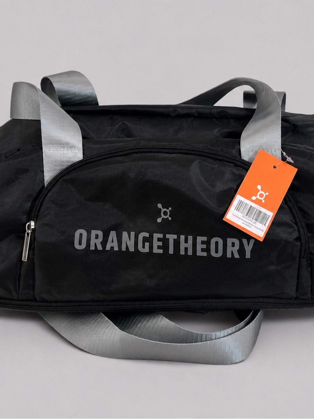 Orangetheory Fitness Black Gym Duffel Bag Gray Straps Travel Workout Tote NWT